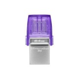64GB DataTraveler microDuo 3C 200MB/s dual USB-A + USB-C, &quot;DTDUO3CG3/64GB&quot; (timbru verde 0.03 lei), Kingston