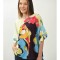 BLUZA CU MANECA SCURTA OVERSIZE MELEK MULTICOLORA TALIE UNICA Multicolora