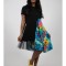 ROCHIE MIDI ASIMETRICA CU MANECA SCURTA SI TUL SPLENDIDOZZO TALIE UNICA Multicolora