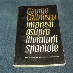 GEORGE CALINESCU - IMPRESII ASUPRA LITERATURII SPANIOLE