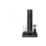Set tirbuson electric pentru deschidere sticle de vin, 5 piese, automat, multifunctional, negru