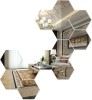 Set 12 Oglinzi Decorative Acrilice Argint Cristal Forme Geometrice Autocolante, Living, Baie, Bucatarie