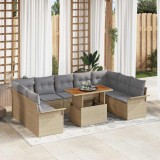 Cumpara ieftin Set de canapele pentru grădină 10 pcs Bej Rattan poli