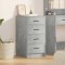 vidaXL Bufet cu sertar Gri beton 40 x 41 x 75 cm Lemn compozit 865058