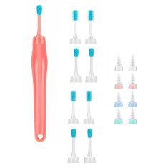 Set 17 piese, aparat si 16 capete din silicon pentru curatarea urechilor, multicolor