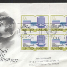 UN New York 1977 WIPO Mi.303 x 4 FDC UN.081