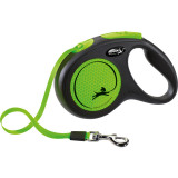 Cumpara ieftin Lesa Flexi Banda, S: 5 m 15 kg, Verde Neon, 209314, Trixie