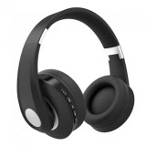 Casti audio wireless bluetooth, 500 mAh, microfon integrat, negru