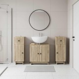 Cumpara ieftin Set de cabinet pentru baie cu 3 piese EDE 3 buc. Stejar Sonoma