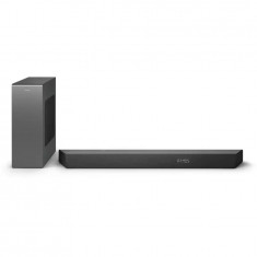 Soundbar Philips TAB8507B/10, 3.1ch, 300W, Dolby Atmos, Subwoofer Wireless, Negru