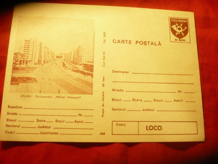 Carte Postala ilustrata Zalau - Bdul Mihai Viteazul cod 66/86