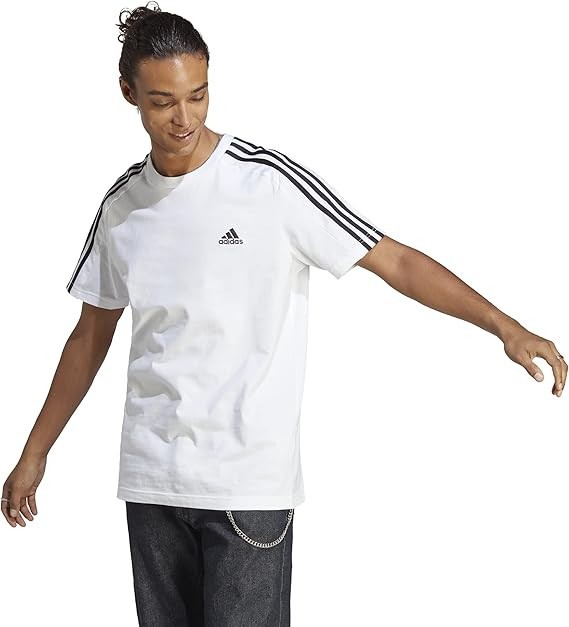 Tricou cu maneca scurta pentru barbati Adidas Essentials, alb, M - OUTLET