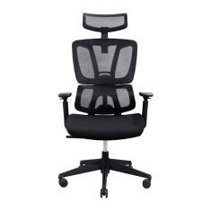 Scaun de birou ergonomic Balance Pro, RONDI, cu spatar din plasa, suport lombar ajustabil, mecanism Synсhro, negru