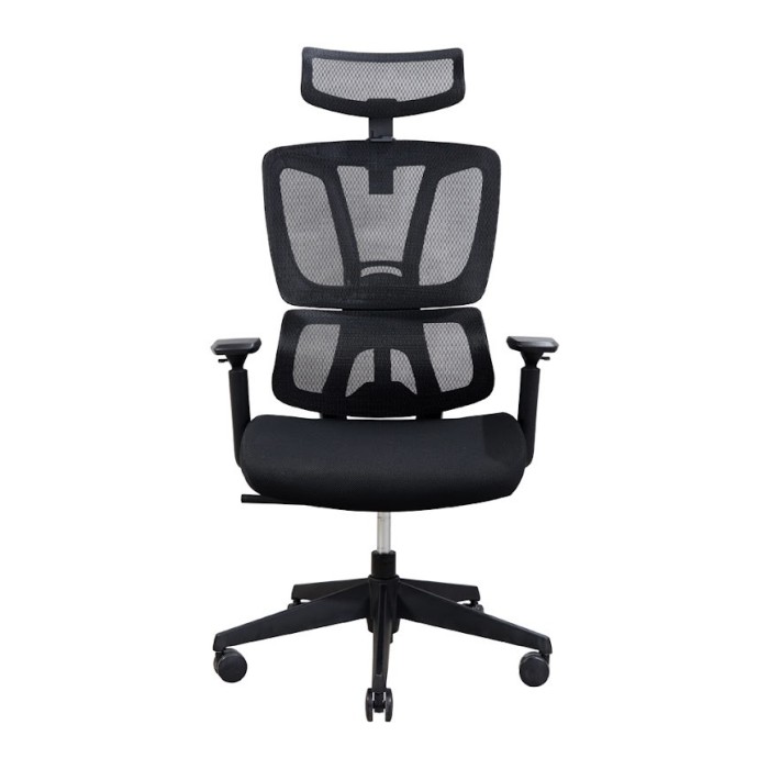 Scaun de birou ergonomic Balance Pro, RONDI, cu spatar din plasa, suport lombar ajustabil, mecanism Synсhro, negru
