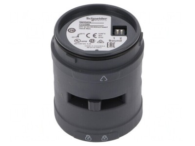 Semnalizator acustic negru 24V 24VAC IP54 &amp;Oslash;60mm foto