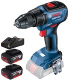 Bosch GSR 18V-50 + 1600A019S0 - Masina de gaurit si insurubat 50 Nm + Set 2 acumulatori si incarcator Li-Ion 18 V 4 Ah