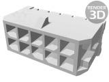 Soclu cablu-placă Micro-Fit 3.0 3mm 10 pini THT 5A drept