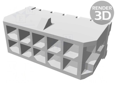 Soclu cablu-placă Micro-Fit 3.0 3mm 10 pini THT 5A drept foto
