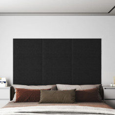 Panouri de perete 12 buc. negru 60x30 cm textil 2,16 m² GartenMobel Dekor