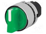 Comutator rotativ EAO 22mm Poz.i stabil 2 verde IP65 proeminent