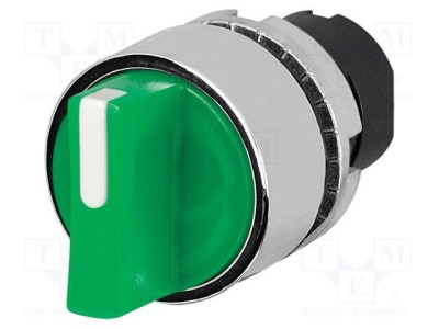 Comutator rotativ EAO 22mm Poz.i stabil 2 verde IP65 proeminent foto