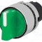 Comutator rotativ EAO 22mm Poz.i stabil 2 verde IP65 proeminent