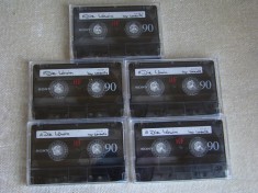 Lot 5 Casete Audio SONY HF-90 min - Inregistrate o singura data foto