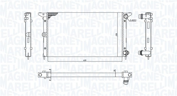 MAGNETI MARELLI 350213194900 Radiator, racire motor