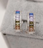 Cercei Din Argint - MULTICOLORI CREOLE- cod ARG266, Argintboutique