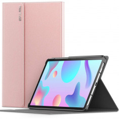 Husa Tableta Infiland Classic Stand Compatibila Cu Samsung Galaxy Tab S6 Lite 10.4 P610 / P615 Roz foto