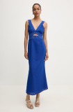 Never Fully Dressed rochie din amestec de in Mimi Dress maxi, evazată, NFDDR1500