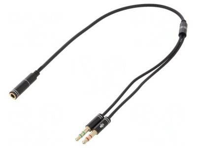 Cablu Jack 3,5mm 3Pin la 4Pin 0,2m foto
