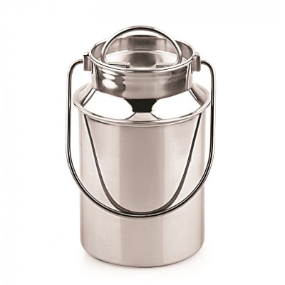 Bidon INOX Lapte, Miere, Ulei Gamela cu Capac, Maner Grunberg 12l IRL120 foto