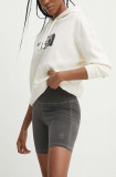 Adidas Originals pantaloni scurti femei, culoarea negru, neted, high waist, IU2710