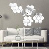 Set Oglinzi Design Hexagon - Oglinzi Decorative Acrilice Silver MyStyle Luxury Home 10 bucati/set 12-14 cm