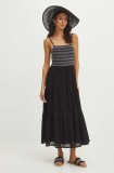 Medicine rochie culoarea negru, midi, evazată