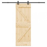 Ușă glisantă cu set de feronerie 70x210 cm, lemn masiv de pin