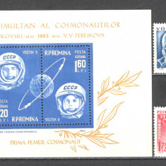Romania.1963 Posta aeriana-Cosmonautica Vostok 5 si 6 ZR.193