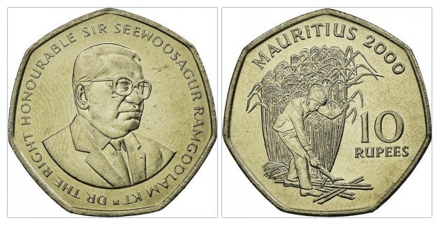 Mauritius 2000 - 10 rupees UNC