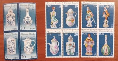 GERMANIA-DDR-&amp;#039;&amp;#039;PORTELANULde MEISEN&amp;#039;&amp;#039;-2SERII COMPLETE&amp;#039;-MNH nestamp. foto