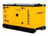 Generator insonorizat Stager YDY22S, 22kVA, 87A, 1500rpm, monofazat, diesel