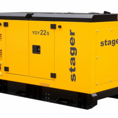 Stager YDY22S Generator insonorizat 22kVA, 87A, 1500rpm, monofazat, diesel