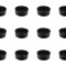 Set boluri, 12 piese, 60 ml, Portelan, Negru