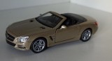 Macheta Mercedes-Benz SL 500 R231 2012 bej / gold - Welly 1/36, 1:32