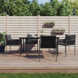 VidaXL Set mobilier de grădină cu perne, 5 piese, poliratan și oțel 3187059