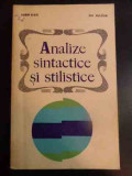 Analize Sintactice Si Stilistice - Sorin Stati Gh. Bulgar ,546539