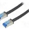 Cablu patch cord, Cat 6a, lungime 0.5m, S/FTP, LOGILINK, CQ7023S, T125661