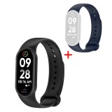 Cumpara ieftin Bratara Smart Fitness Tracker, Emeszon&reg;, Oximetru, Pedometru, Cardio, Calorii, Apeluri, Mesaje, M8 + Bonus Curea Albastra, negru