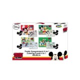 Puzzle 4-in-1, Walt Disney, Mickey Mouse, 20/24/36/48 buc, 5 ani, Multicolor