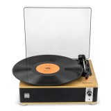 Cumpara ieftin Pick-up cu ac safir si difuzor bluetooth Electromures EM 1021 Negru, Bamboo Edition ProDesign DailyAppliances